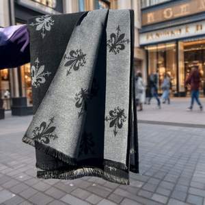 Femmes hiver Style européen américain <span class=keywords><strong>Florence</strong></span> Iris fleur écharpe châle épaissi Double face coupe-vent chaud Long - Product Image 2