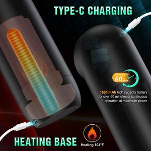 Coupe de masturbation masculine, machine à succion automatique, poussée, chauffage, vagin de poche, stimulateur, jouet sexuel réaliste Chiyuan L-2043 - Product Image 5