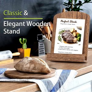 Support de livre de cuisine en bois réglable de luxe pour comptoir de cuisine, support de livre de <span class=keywords><strong>recettes</strong></span> pour la décoration du comptoir de cuisine - Product Image 3