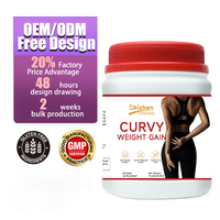 Suplemento Personalizable para Aumentar de Peso en Forma Curva para Mujeres, Polvo Herbal para Moldear el Cuerpo, para Glúteos y Caderas
