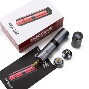 2022 Hot Koop Draadloze Batterij Pen Machine Rotary Tattoo Pen Led Display Permanente Make Up Machine Voor Tattoo Artist