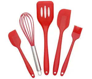 Offre Spéciale Outils de cuisson bricolage silicone ustensiles de cuisine 5 pièces spatule brosse à huile en silicone outils de cuisine