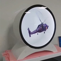 Écran transparent LCD de type rond personnalisé de 23.6 pouces FHD 1080P Panneau transparent LCD circulaire Vitrine d'effet 3D
