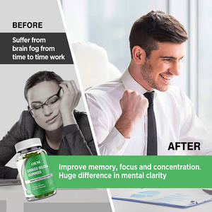 OLLI Supplément de cerveau naturel végétalien <span class=keywords><strong>Ginkgo</strong></span> <span class=keywords><strong>Biloba</strong></span> Leaf Extract Gummies OEM/ODM Gummy Candy <span class=keywords><strong>Dosage</strong></span> pour la concentration et la mémoire - Product Image 6