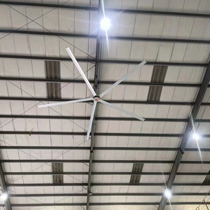 Ventilador de Techo Industrial HVLS PMSM de 14 pies, Baja Velocidad, Gran Volumen de Aire, Flujo de Aire Suave, para Áreas de Trabajo, Fábricas y Almacenes - Product Image 4