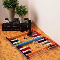 Luxe Lucite Ensemble de jeu de société de Backgammon écologique Présentoirs élégants pour la maison ou le bureau