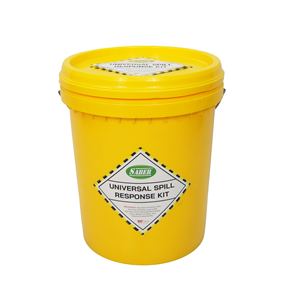 Kit anti-déversement universel SABERU efficace de 20 litres avec seau, pour les déversements mixtes d'acides, de bases et de liquides de refroidissement. - Product Image 6