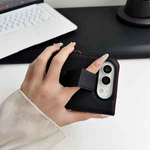 เคสโทรศัพท์หนังแบบมีช่องใส่บัตรพร้อมตัวล็อคแม่เหล็ก สำหรับ iPhone Ultra 18 พับได้ กันกระแทก พร้อมสายคล้องมือและขาตั้ง สำหรับ iPhone Ultra - Product Image 4