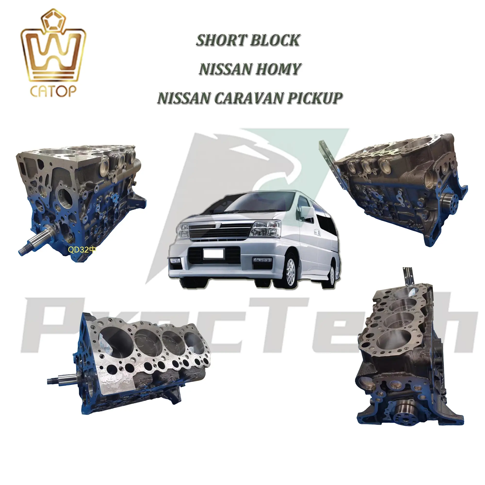 Auto-Autoparts 3,1 L Motormontage Kurzblock QD32T für Homy Caravan Pickup Dieselmotor