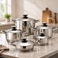 10 pièces casseroles et poêles en acier inoxydable ensemble cuisines à induction casserole 304 ustensiles de cuisine pour ustensiles de cuisine de haute qualité