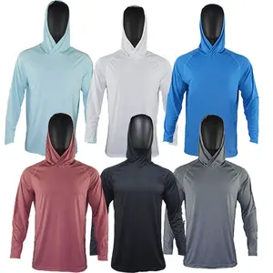 Comfortable catonic style UV protection hoodie fishing shirts