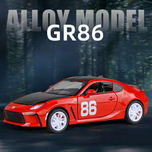 JCJ Gran Oferta GR86 Modelo de Coche Deportivo de Aleación Fundida a Presión a Escala 1:32, Diseño Único, Simulación Acústico-Óptica, Ruedas de Retroceso, Cuatro Ruedas Móviles - Product Image 3