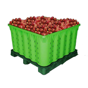 Australia hot sale 780 Litre 1165x1165 food grade hygienic reusable bulk plastic pallet bins for agricultural transport storage