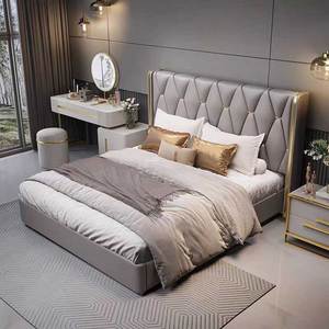 Set Completo di Mobili Economici per Camera <span class=keywords><strong>da</strong></span> <span class=keywords><strong>Letto</strong></span> King Size con Struttura in Legno, <span class=keywords><strong>Letto</strong></span> Matrimoniale, Arredamento Moderno e di Lusso per la Casa - Product Image 2