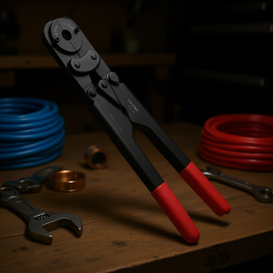 Herramienta de crimpado para tubos PEX Yevor de 3/8 y 3/4 pulgadas con removedor de anillos de cobre - Product Image 2