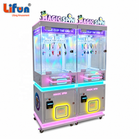 LIFUN Machine de jeu d'arcade à monnayeur, modèle Fashion LED Light Magic Spin, 30 pinces, pour la distribution de prix et de cadeaux, équipement professionnel