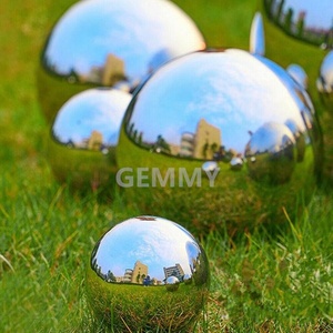 Statue Morden décorative en métal, boule circulaire, en acier inoxydable, ornements de jardin - Product Image 2