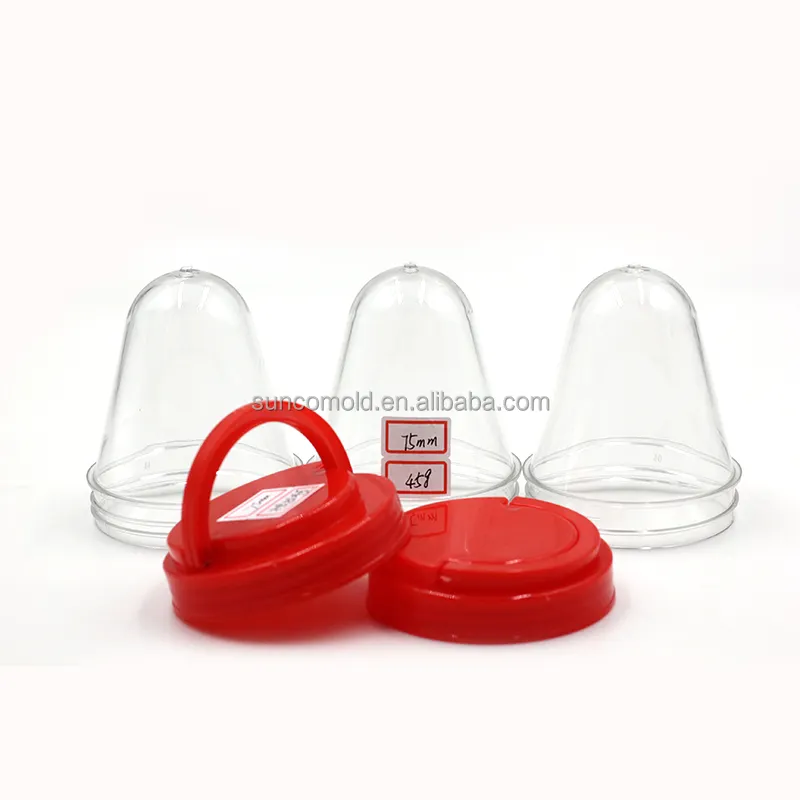 75mm Kunststoff rote Glas kappe Lebensmittel kappe Honig dose Kappe mit Griff