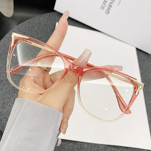 Montatura per Occhiali Retrò a <span class=keywords><strong>Occhio</strong></span> di Gatto per Donna, Grande, Anti-Luce Blu, Specchio Piatto, Montatura per Occhiali da Vista - Product Image 4