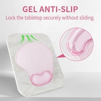 Tapis de souris transparent avec repose-poignet en cristal, jouet mignon, petit tapis de clavier, support de forme transparente pour le bureau et la maison