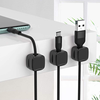 Organisateur de câbles magnétique en plastique pour bureau et voiture, support de rangement pour câbles de données, clip de charge pour téléphone portable, boucle de fixation