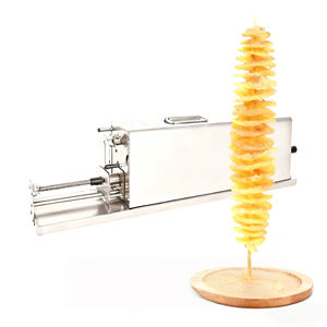 New Automatic Manual Spiral Potato Twister Machine Factory Supply Semi-Automatic Fruit Vegetable Holder for <strong>Bakery</strong> <strong>Chips</strong> - Product Image 1