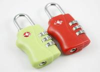 Cadenas de voyage TSA approuvé en plastique PC à 3 chiffres, modèle TSA-338, pour valises et bagages à roulettes