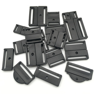 Hebilla de plástico con clip, conector deslizante plano para correa de bolso, accesorio para etiqueta de teléfono, duradero, negro, 3 tamaños - Product Image 3