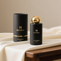 Vente flash - Flacon de parfum givré de 50 ml, flacon de parfum en verre noir personnalisé, flacon de parfum rond de 30 ml, 100 ml avec couvercle doré