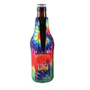 Custom 12Oz Neoprene Blank Slim Line Insulated Beer Can Cooler Stainless Steel Cover With Bottle Opener