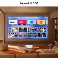 Projecteur Vidéo L9W Ultra Amélioré Full HD 1080P 15000 Lumens Haute Luminosité Portable Android WiFi pour Cinéma Maison et Jeux