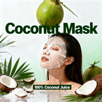 Masque facial en biofibre de noix de coco naturelle - Technologie de fermentation Nano 3D Fit, approvisionnement direct d'usine