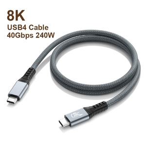 Ut-đoàn kết 0.2m 1m 2M usb4 Gen3 Loại C Cáp Sấm Sét 4 sấm sét 3 40Gbps 240W PD 3.0 điện thoại di động sạc nhanh <span class=keywords><strong>USB</strong></span> C Cáp - Product Image 1