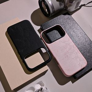 เคสโทรศัพท์หนังลูกพลัมทำจากผ้ามัสลินผ้าไหมโบราณ8สีสำหรับ iPhone 13 14 15 16 17 Pro Max PLUS - Product Image 3