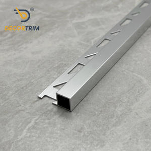 DECORTRIM Custom Factory Aluminium Alloy Wall Flooring Tile <strong>Edge</strong> Trim Silver Color <strong>Square</strong> Shape Tile Accessories - Product Image 2