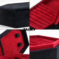 Nueva Caja de Joyería Gótica Retro de Halloween con Forma de Ataúd, Logotipo Personalizado, Estuche de Exhibición de Joyería de Terciopelo de Alta Calidad, Caja de Almacenamiento para Colección de Joyas