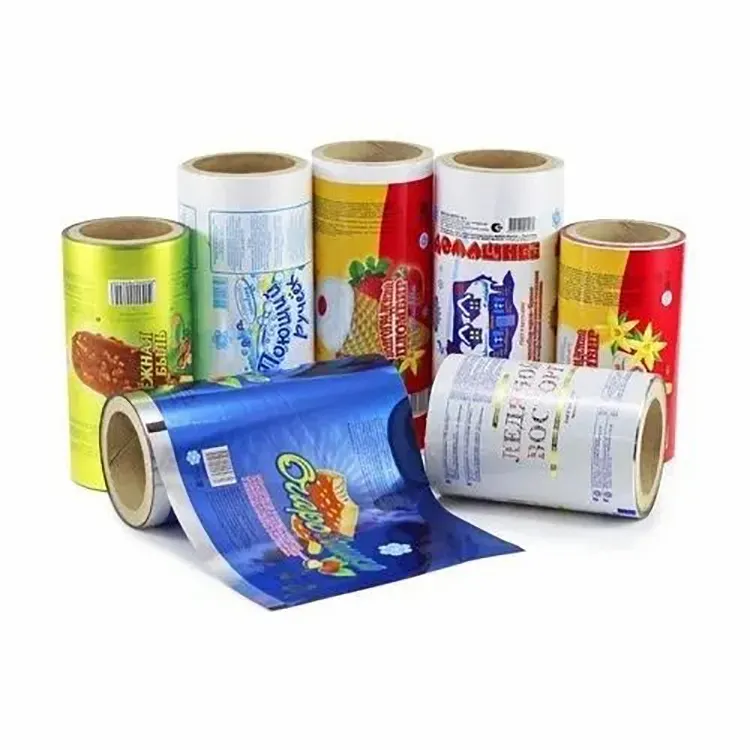 Film Metalized Dicetak Sachet Roll Stock Laminated Film Rolls Packaging To Hot Seal