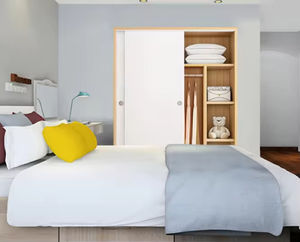 פשוט מודרני הזזה דלת הזזה ארון ארון בגדים עץ סלון ארון - Product Image 6