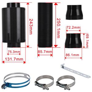 Kit universel d'admission d'air sans ventilateur, boîte de filtre à Air de course, Kit d'induction d'alimentation à froid en Fiber de carbone - Product Image 2