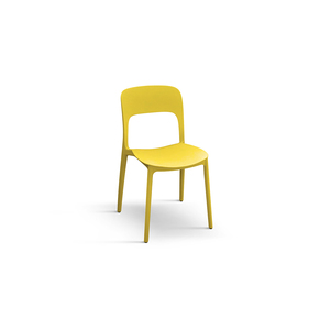 Luana <b>Chair</b> Set Of 4 <b>Yellow</b> Polypropylene Indoor Outdoor Dining <b>Chairs</b> - Product Image 1