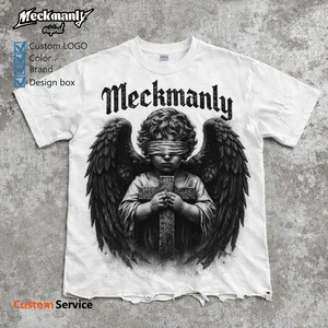 เสื้อยืดแขนสั้นคอกลมทรงปกติสำหรับผู้ชาย Meckmanly ลายพิมพ์สไตล์สตรีท ผ้าฝ้ายถัก 100% เป็นมิตรกับสิ่งแวดล้อม ระบายอากาศได้ดี - Product Image 3