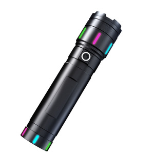 Lampe torche en alliage d'aluminium 1200LM rechargeable, étanche, avec zoom et affichage numérique, idéale pour le camping - Product Image 1