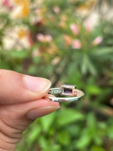 <b>Emerald</b> Cut Amethyst <b>Ring</b> – Sterling <b>Silver</b> February Birthstone <b>ring</b> in wholesale price collection - Product Image 2