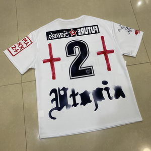 Maglia di poliestere da uomo t-shirt maglia sportiva maglia da calcio Tshirt da uomo vestiti di moda Top maglia da calcio personalizzato Tshirt per uomo - Product Image 3