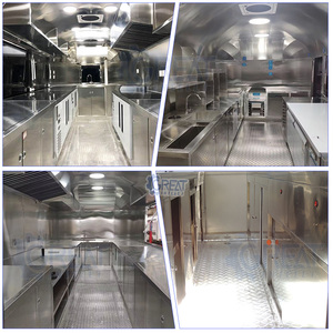 Remolque de calle de cocina al aire libre móvil rápido a la venta, para venta de aperitivos, camión de perritos calientes, crepé, coche, Churros, quiosco, furgoneta, restaurante - Product Image 1