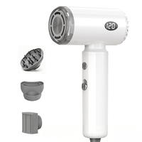 Sèche-cheveux professionnel à moteur sans balais haute vitesse 1600W, ions négatifs, température constante, portable, écran LCD