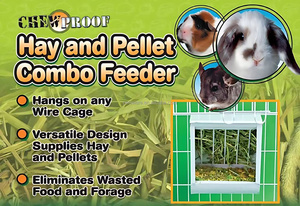 Saman ve pelet Combo besleyici 2-in-1 tavşan çim besleme raf gıda saklama kabı <span class=keywords><strong>Pet</strong></span> mama besleyici Hay ve pelet Combo besleyici - Product Image 5