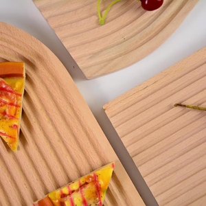 Plateau de rangement en bois de hêtre massif pour l'aromathérapie, plateau <span class=keywords><strong>à</strong></span> thé de l'après-midi, assiette <span class=keywords><strong>à</strong></span> dîner, vente en gros - Product Image 2