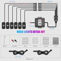 YiLaie calidad ambiental coche luz impermeable IP68 coche Underglow Kit para ATV UTV SUV todoterreno barco camión LED coche RGBW Rock luces