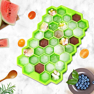 Cubo redondo de nido de abeja con tapa, bandeja de cubitos de hielo, reutilizable, pequeño, gigante, portátil, vendedor superior, silicona, logotipo personalizado, sostenible, Moderno - Product Image 6